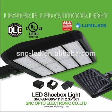 Prix ​​usine UL CUL DLC IP65 LED Parking Shoebox Light 480w